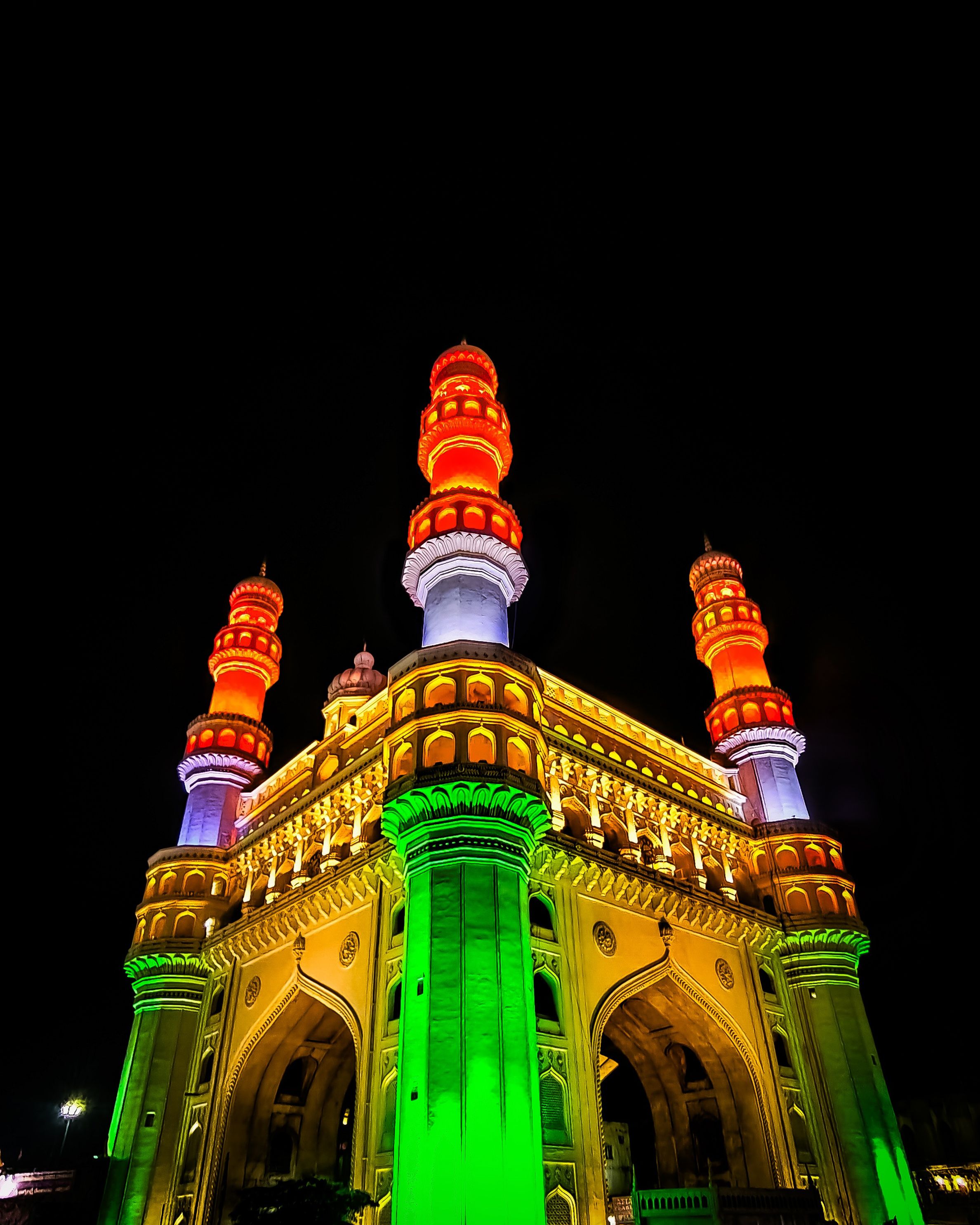 Tricolor Majesty — Night at Charminar