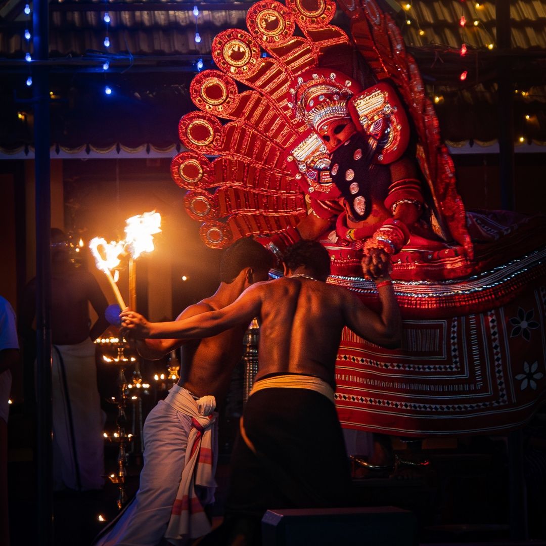 Dancing Gods of Kerala, India.