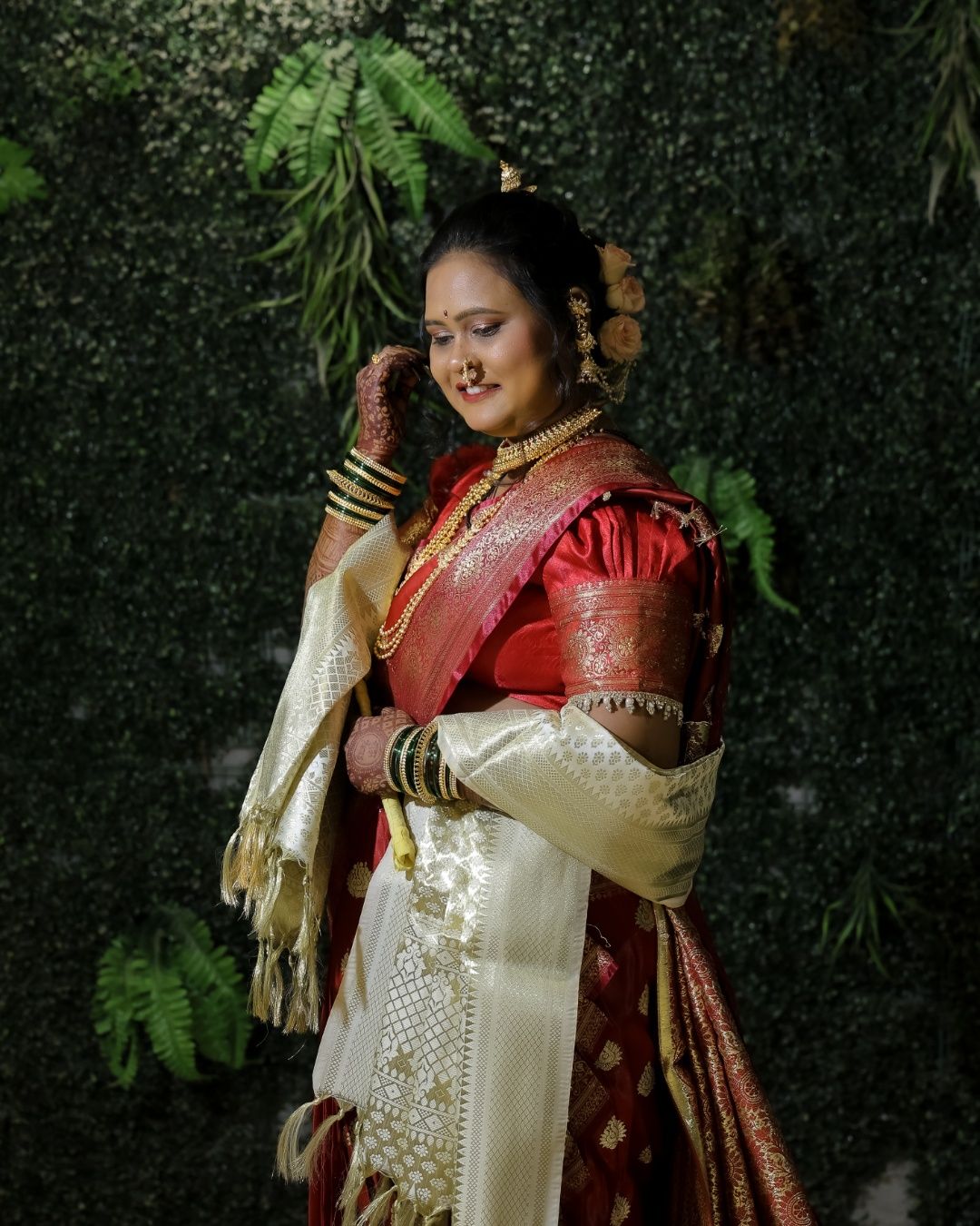Elegant Bridal Portrait in Traditional Attire